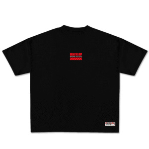CAMISETA OVERSIZED BREAK THE LOOP - VERMELHO - PRETO