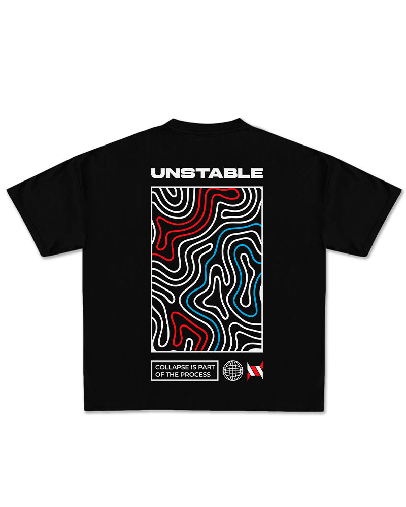 CAMISETA OVERSIZED UNSTABLE - PRETO