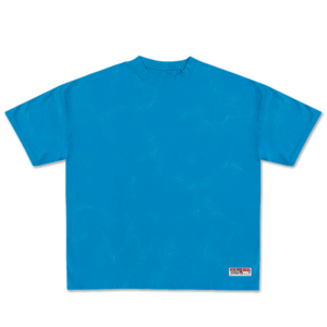 CAMISETA OVERSIZED LISA - AZUL ESTONADO