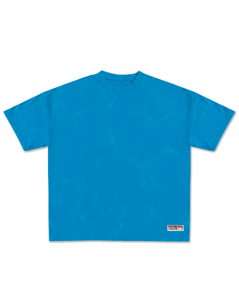 CAMISETA OVERSIZED LISA - AZUL ESTONADO