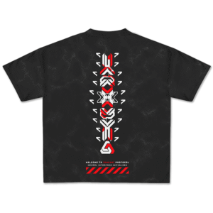 CAMISETA OVERSIZED BURN - OMEGA – PRETO MÁRMORE